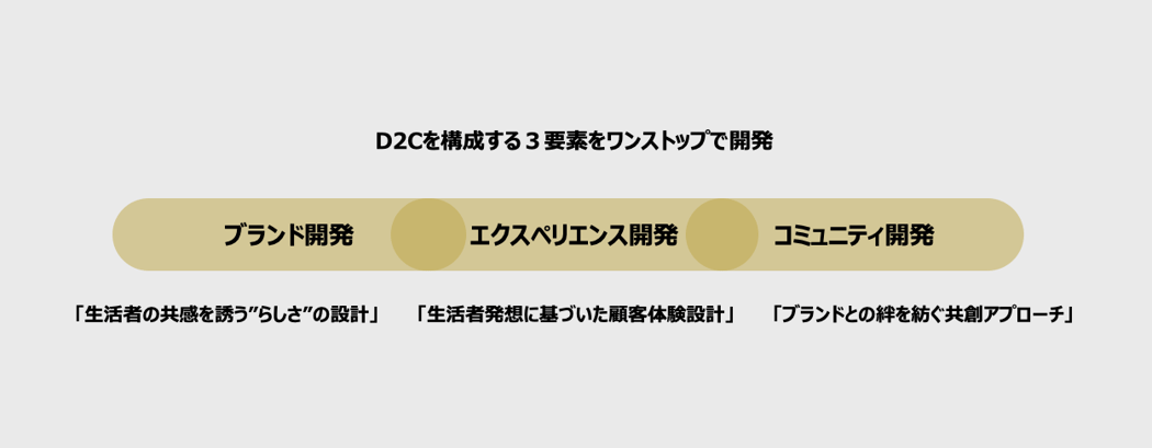 「D2Cブランド開発」の特徴 「D2Cブランド開発」の特徴